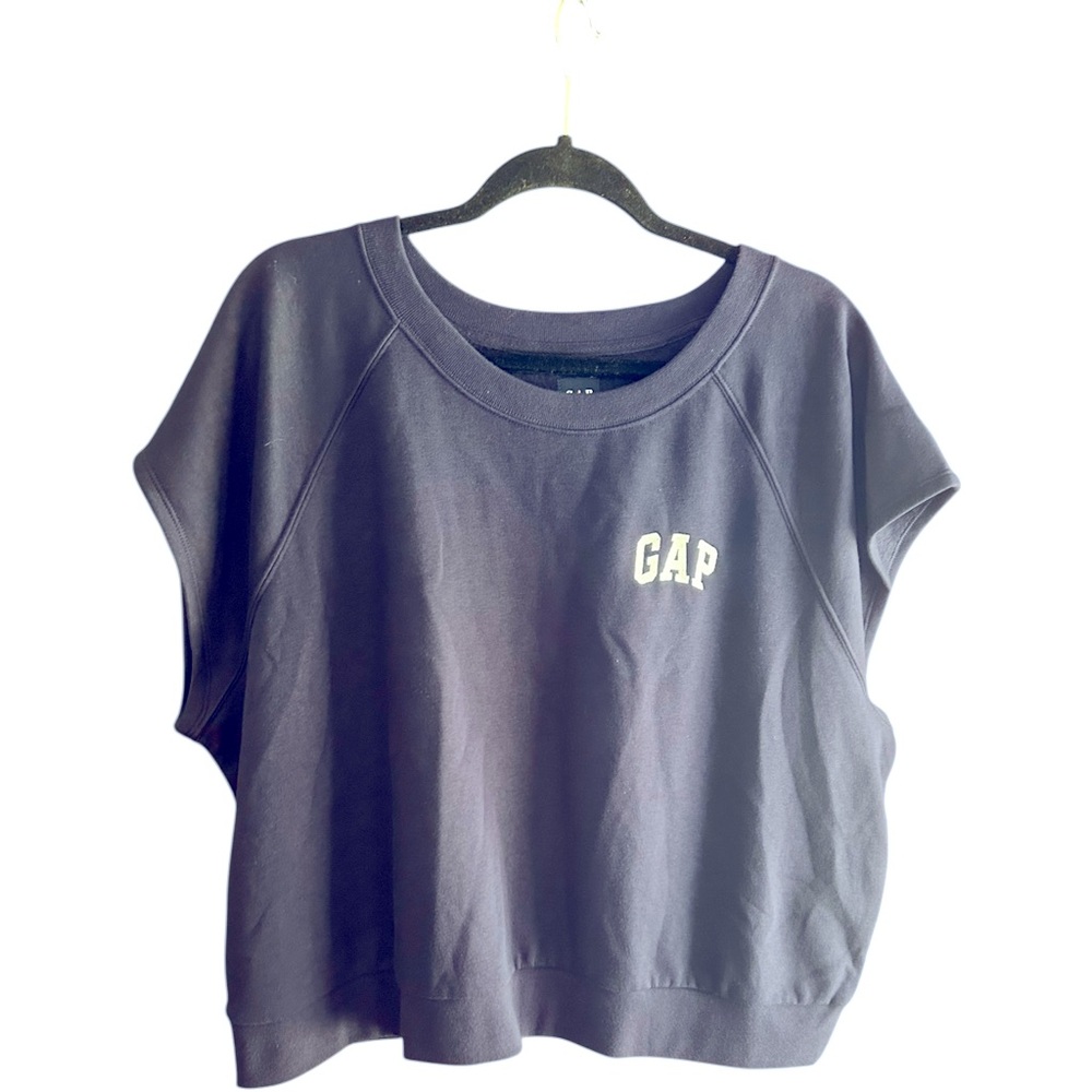 GAP navy blue cap sleeve sweatshirt Sz XXL